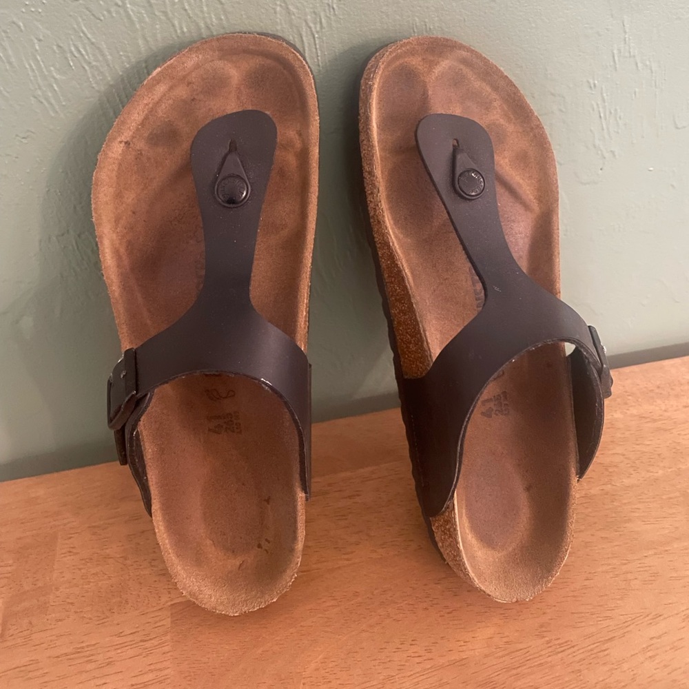 Birkenstock Womens Black Gizeh Thong Sandals size 41 size 10